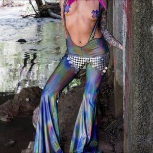 Little black diamond suspender bell bottoms